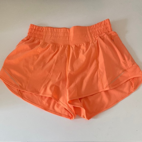lululemon athletica Pants - lululemon highlight orange high-rise hotty hot shorts! size: 4
